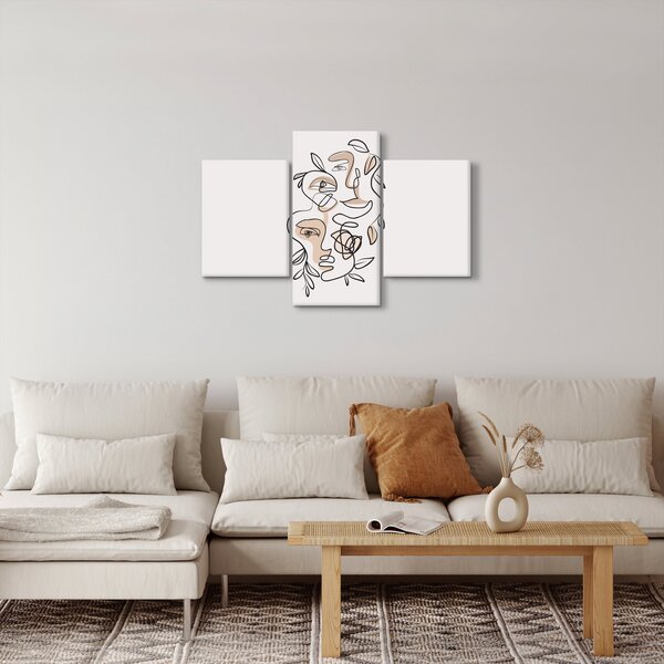 Tablou - Line art facials (90x60 cm)
