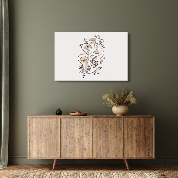 Tablou - Line art facials (90x60 cm)
