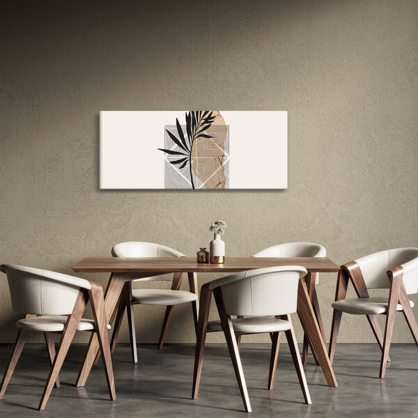 Tablou - Abstracție cu frunze tropicale N⁰1 (120x50 cm)