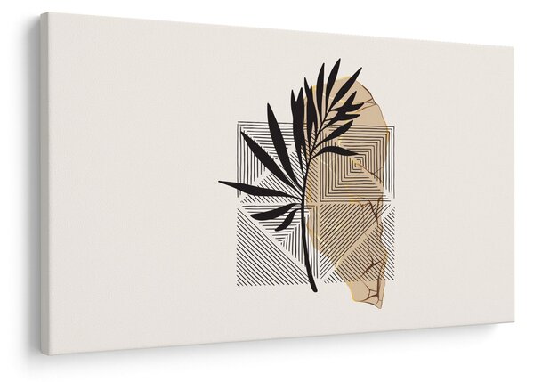 Tablou - Abstracție cu frunze tropicale N⁰1 (90x60 cm)