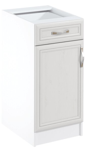 KONDELA Dulap inferior D40S1 cu sertar, model stânga, alb/pin Andersen, SICILIA