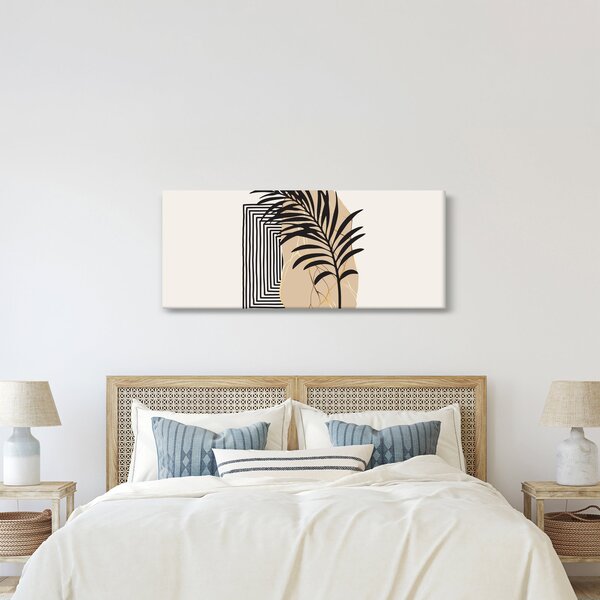 Tablou - Abstracție cu frunze tropicale N⁰3 (120x50 cm)