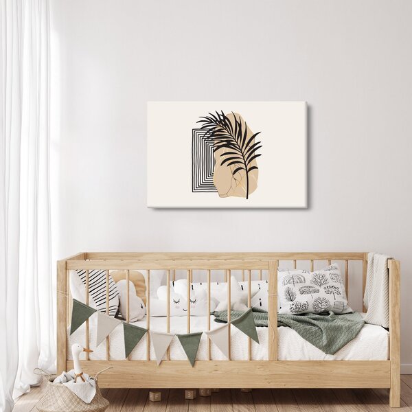 Tablou - Abstracție cu frunze tropicale N⁰3 (90x60 cm)