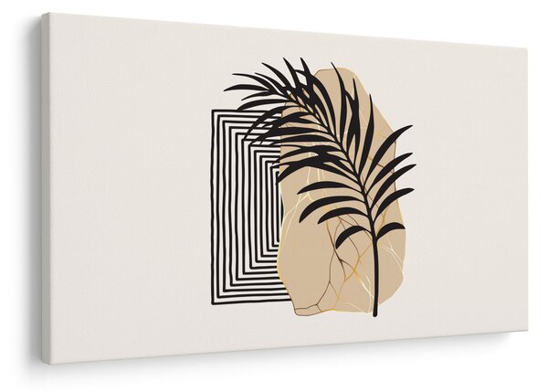 Tablou - Abstracție cu frunze tropicale N⁰3 (90x60 cm)