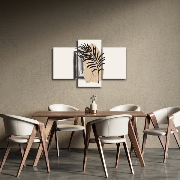 Tablou - Abstracție cu frunze tropicale N⁰3 (90x60 cm)