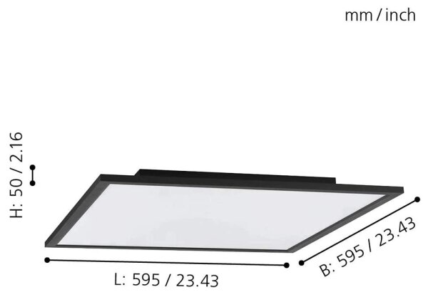 Plafonieră LED RGB dimabilă SALOBRENA-C LED/30,5W/230V Eglo 99417 + telecomandă