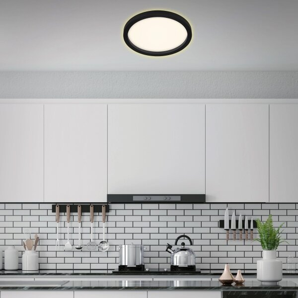 Plafonieră LED CADRE LED/18W/230V d. 29,7 cm neagră Briloner 7361-015