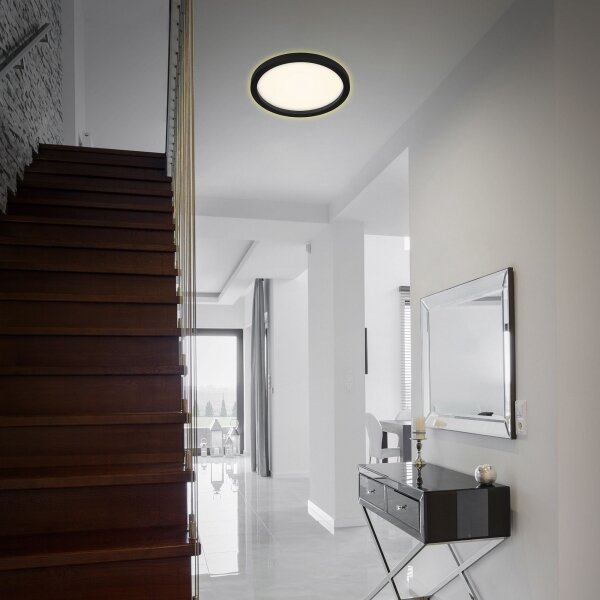 Plafonieră LED CADRE LED/18W/230V d. 29,7 cm neagră Briloner 7361-015