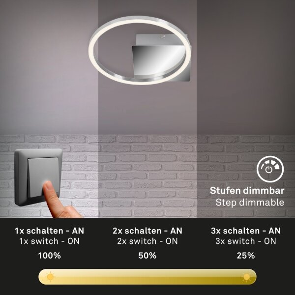 Plafonieră LED dimabilă FRAMES LED/7,5W/230V Briloner 3106-018