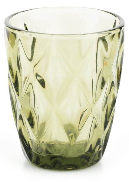 KONDELA Set de pahare de apă, 6buc, 240 ml, verde, BAROLO TYPE 2