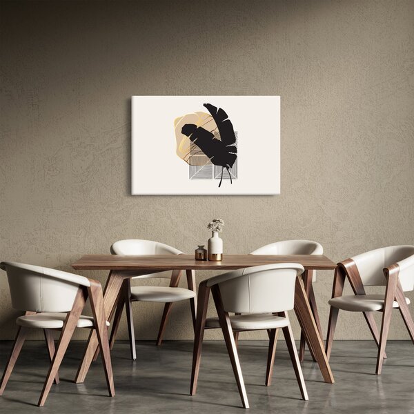 Tablou - Abstracție cu frunze tropicale N⁰4 (90x60 cm)
