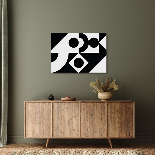 Tablou pe sticlă - Abstracție geometrică N⁰1 (70x50 cm)