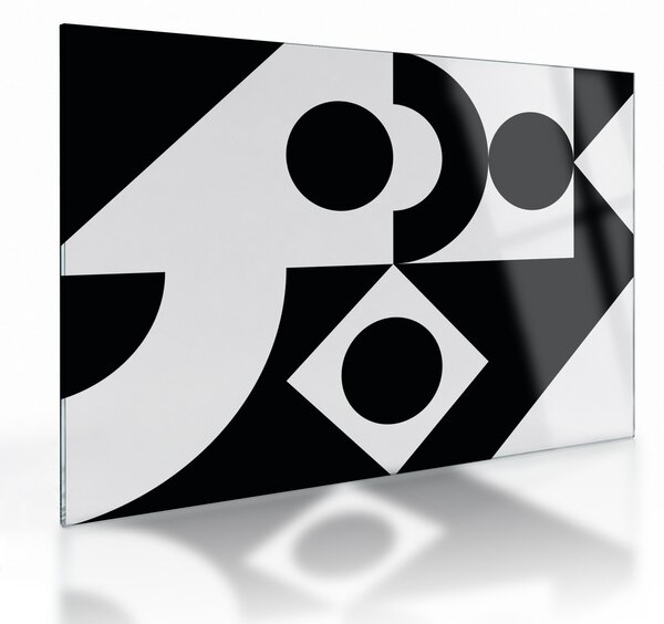 Tablou pe sticlă - Abstracție geometrică N⁰1 (70x50 cm)