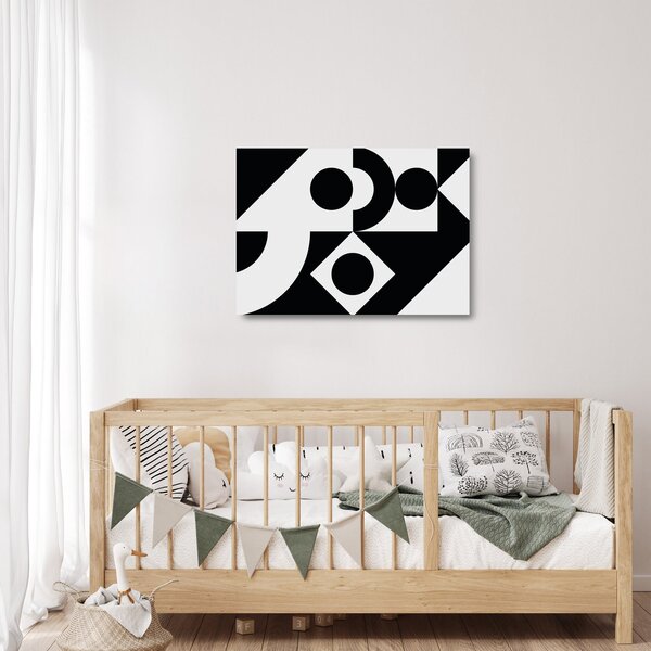 Tablou pe sticlă - Abstracție geometrică N⁰1 (70x50 cm)