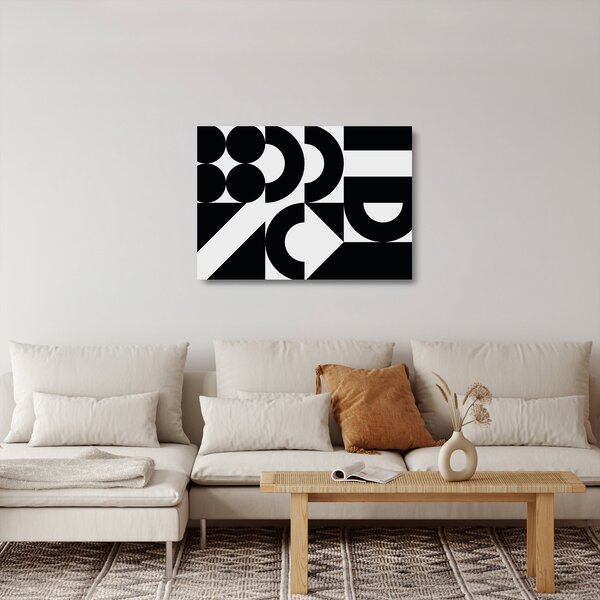 Tablou pe sticlă - Abstracție geometrică N⁰2 (70x50 cm)