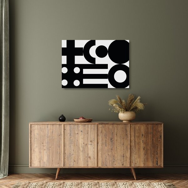 Tablou pe sticlă - Abstracție geometrică N⁰3 (70x50 cm)