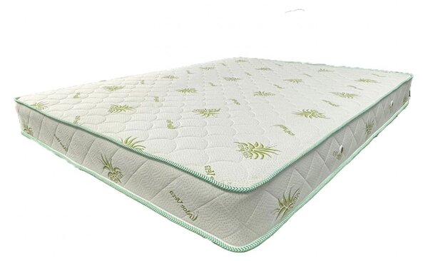 Saltea Ortopedica Aloe Vera 20cm Grosime, Arcuri si spuma Poliuretanica, butoni de aerisire, 2 fete iarna-vara 140X200