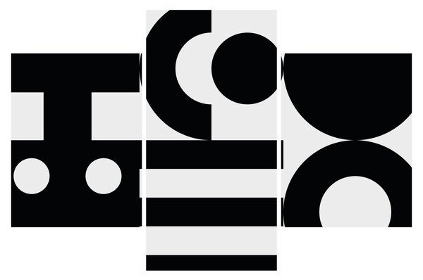 Tablou - Abstracție geometrică N⁰3 (90x60 cm)