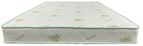 Saltea Ortopedica Aloe Vera 20cm Grosime, Arcuri si spuma Poliuretanica, butoni de aerisire, 2 fete iarna-vara 140X200