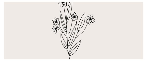 Tablou - Floare de pajiște N⁰1 (120x50 cm)