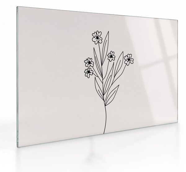 Tablou pe sticlă - Floare de pajiște N⁰1 (70x50 cm)