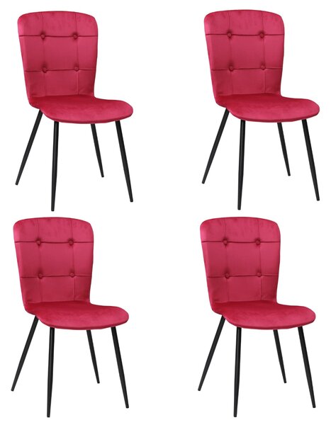 Set 4 Scaune Luca Rosu Fucsia