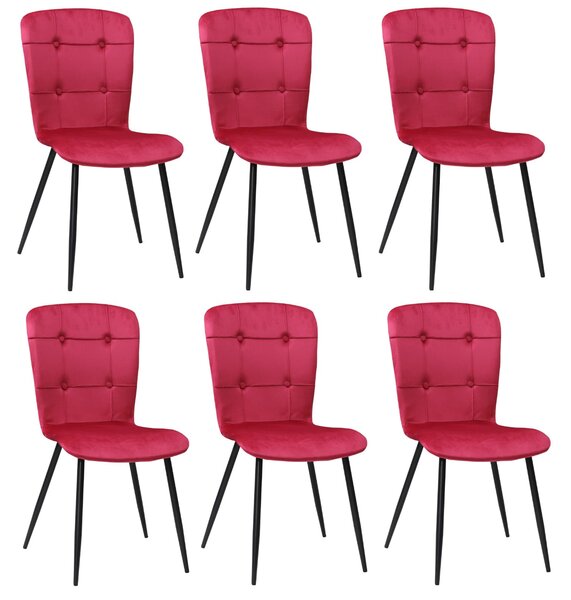 Set 6 Scaune Luca Rosu Fucsia