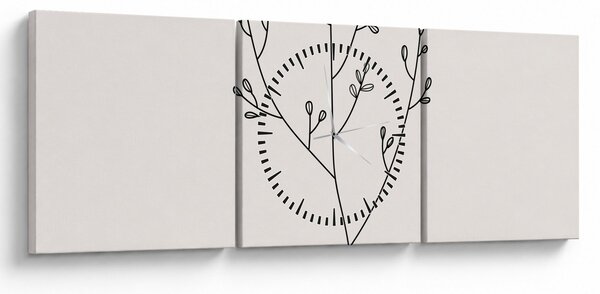 Tablou - Floare de pajiște N⁰3 (cu ceas) (90x30 cm)