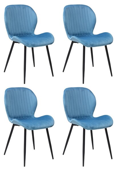 Set 4 Scaune Opal Blue
