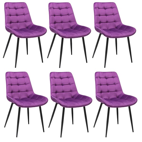 Set masă extensibilă Viena Albă cu 6 Scaune Onix Mov