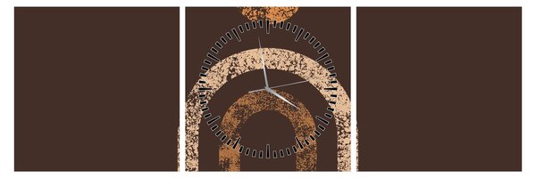 Tablou - Arce portocalii N⁰1 (cu ceas) (90x30 cm)