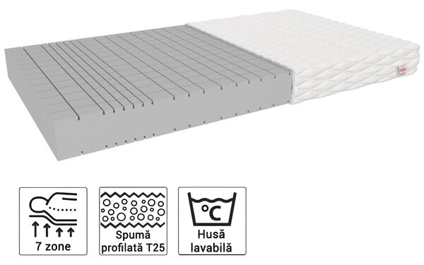 Saltea din spumă Nela 90x200 Husă: Premium Jersey 3D