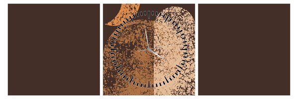 Tablou - Arce portocalii N⁰2 (cu ceas) (90x30 cm)