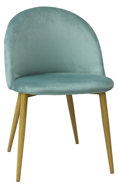 Scaun Bella Verde Aqua Picior Maro