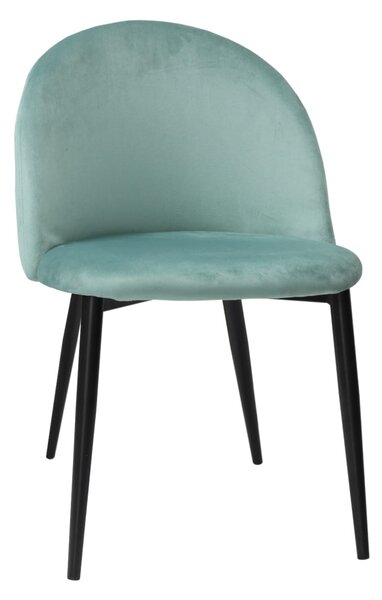 Scaun Bella Verde Aqua Picior Negru