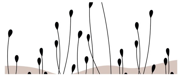 Tablou - Pajiște grafică N⁰1 (120x50 cm)