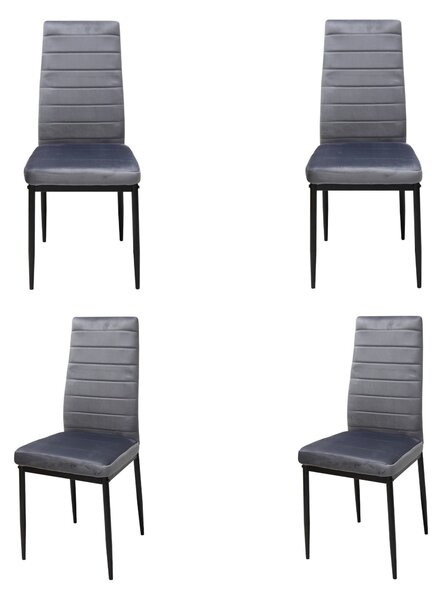 Set 4 Scaune Oscar Gri