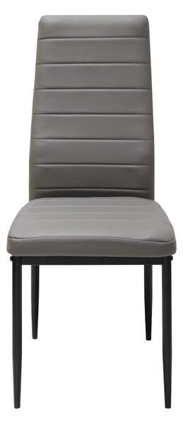 Set 4 Scaune Piele Ecologică Oscar Gri