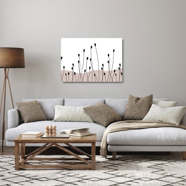 Tablou pe sticlă - Pajiște grafică N⁰1 (70x50 cm)