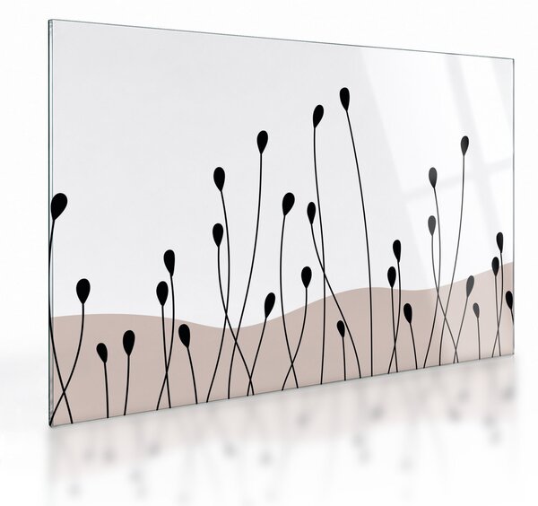 Tablou pe sticlă - Pajiște grafică N⁰1 (70x50 cm)