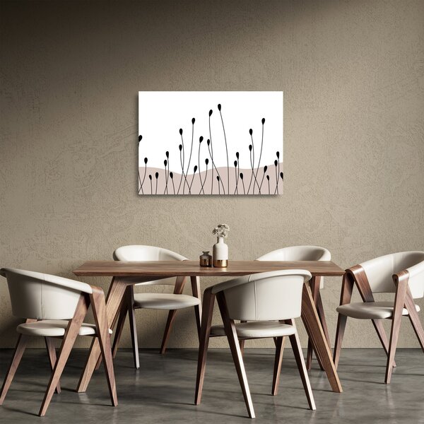 Tablou pe sticlă - Pajiște grafică N⁰1 (70x50 cm)