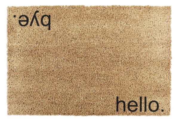Covoraș de intrare din fibre de nucă de cocos 40x60 cm Hello, Bye – Artsy Doormats