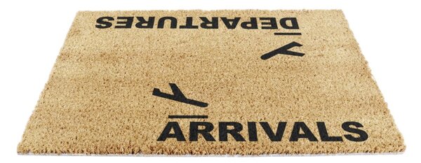 Covoraș de intrare din fibre de nucă de cocos 40x60 cm Arrivals and Departures – Artsy Doormats