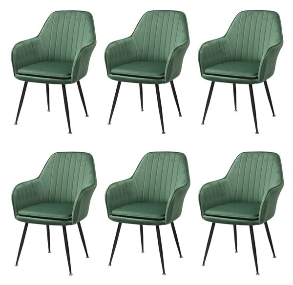 Set 6 Scaune Coral Verde