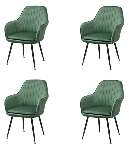Set 4 Scaune Coral Verde