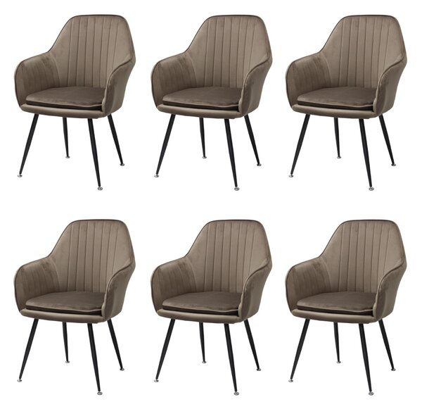 Set 6 Scaune Coral Maro