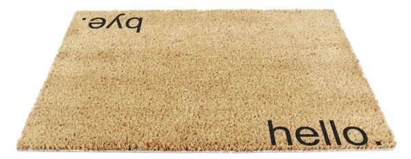 Covoraș de intrare din fibre de nucă de cocos 40x60 cm Hello, Bye – Artsy Doormats