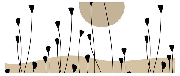 Tablou - Pajiște grafică N⁰2 (120x50 cm)