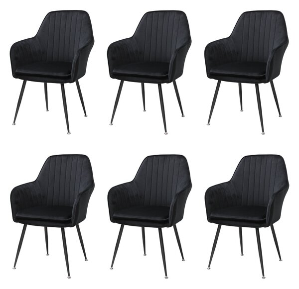 Set 6 Scaune Coral Negru