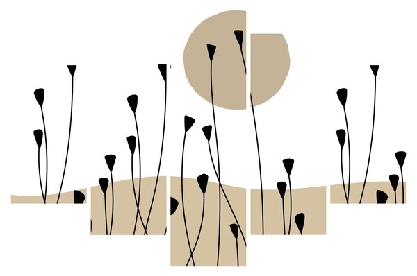 Tablou - Pajiște grafică N⁰2 (150x105 cm)